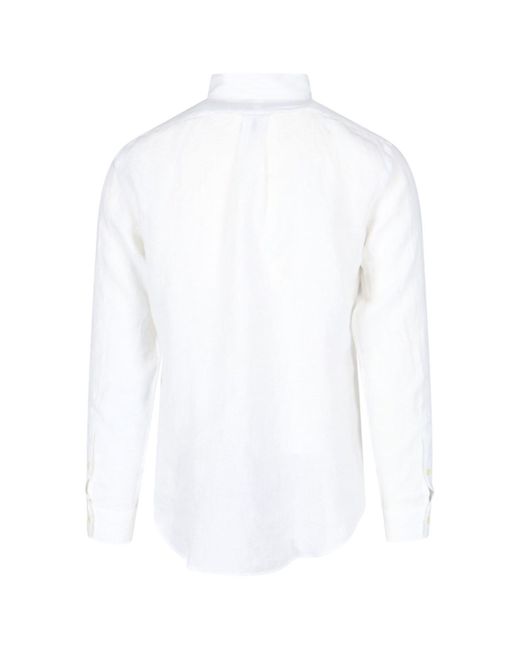 Polo Ralph Lauren White Linen Shirt for men