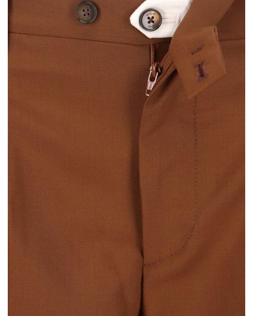 Briglia 1949 Brown Tailored Trousers for men