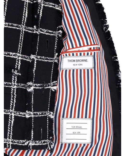 Thom Browne Black Tweed Blazer