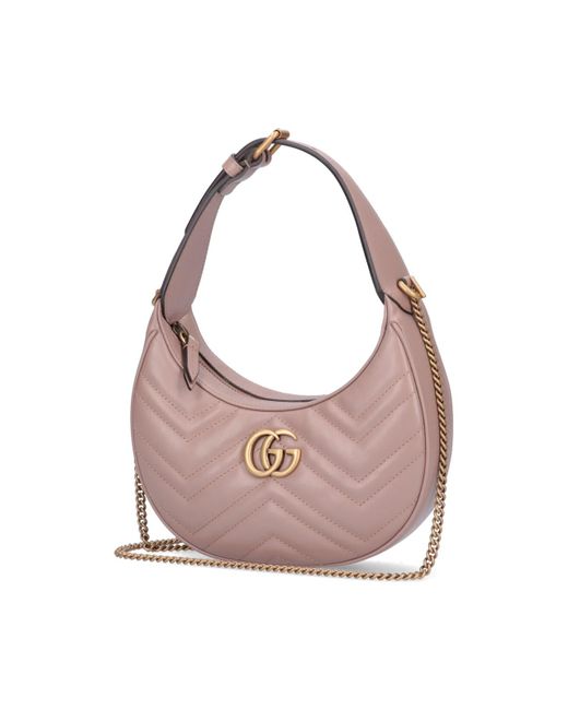 Gucci 'Gg Marmont' Mini Hobo Bag in Pink Lyst