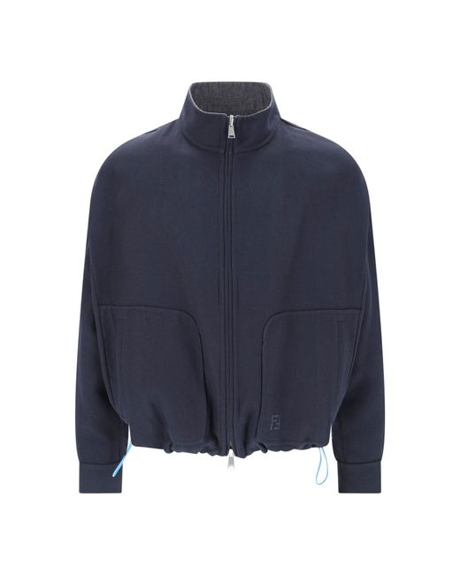 Fendi Gray Reversible Jacket “Ff” for men