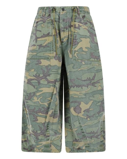 Needles Green Reversible Wide Pants "H.D. for men