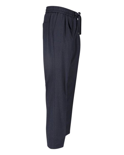 Dolce & Gabbana Blue Virgin Wool Trousers for men