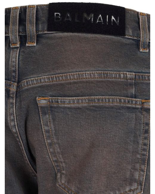 Jeans Slim di Balmain in Gray da Uomo