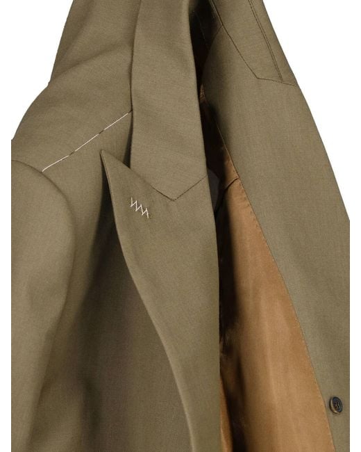 Max Mara Green Double-Breasted Virgin Wool Blazer