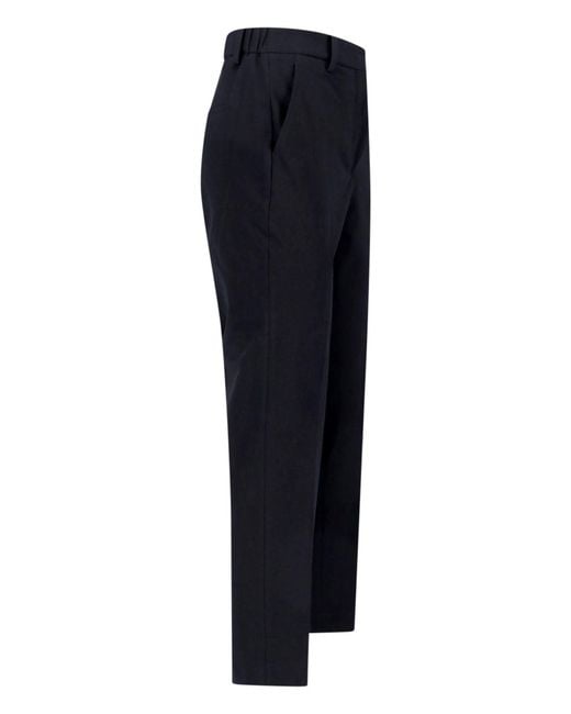 Incotex Blue Silk Blend Trousers