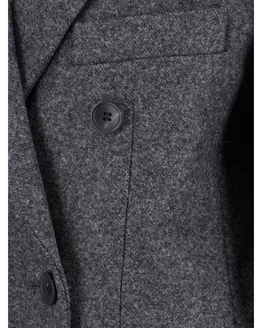 Isabel Marant Gray Double-Breasted Coat