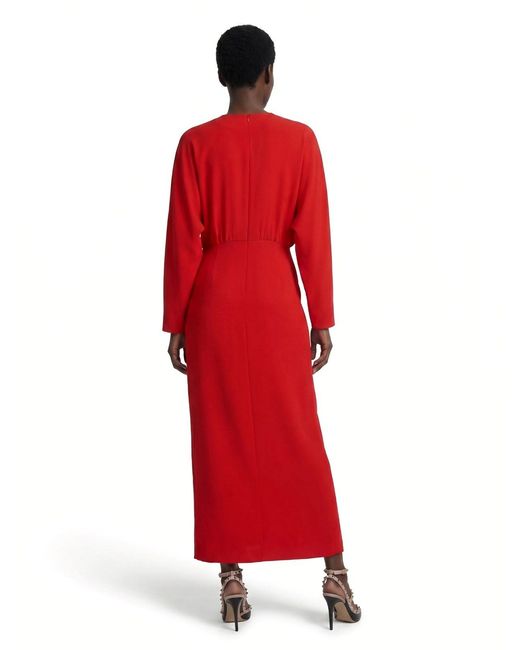 Valentino Red Silk Maxi Dress
