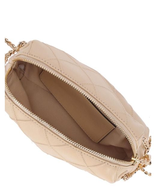 Tory Burch White Lamb Leather Mini Crossbody Bag