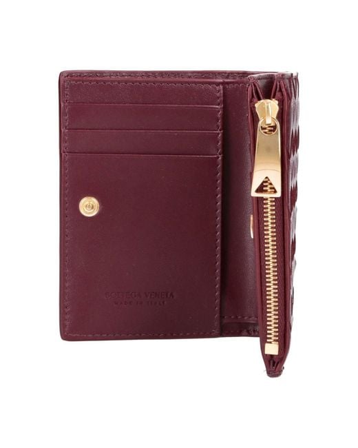 Bottega Veneta Purple Lambskin Card Holder