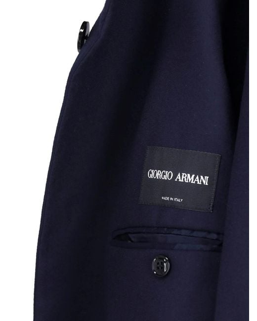 Giorgio Armani Blue Virgin Wool Blazer for men