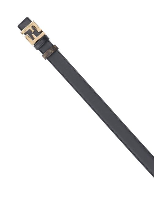 Cintura Reversibile "Ff Square" di Fendi in Black da Uomo