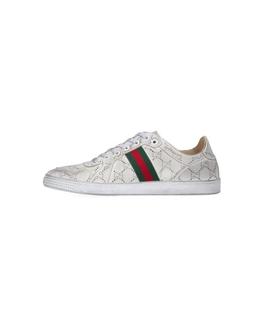 Gucci White Sneakers "Stretch" for men