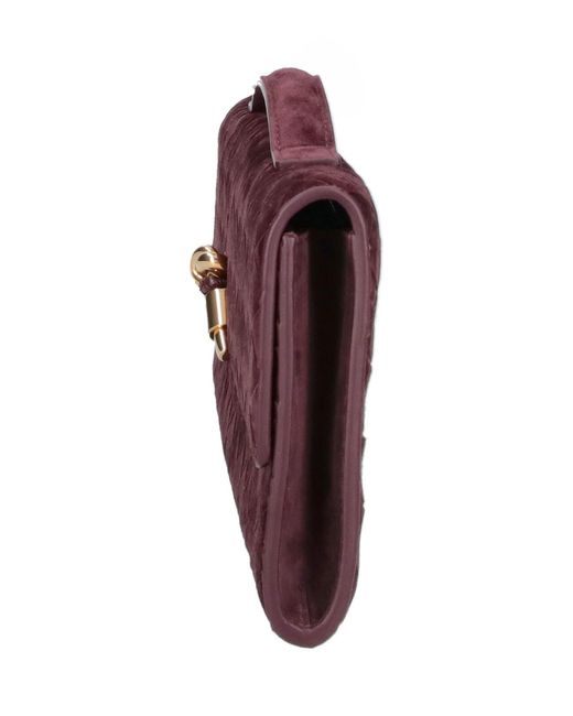 Bottega Veneta Purple Clutch "Andiamo"