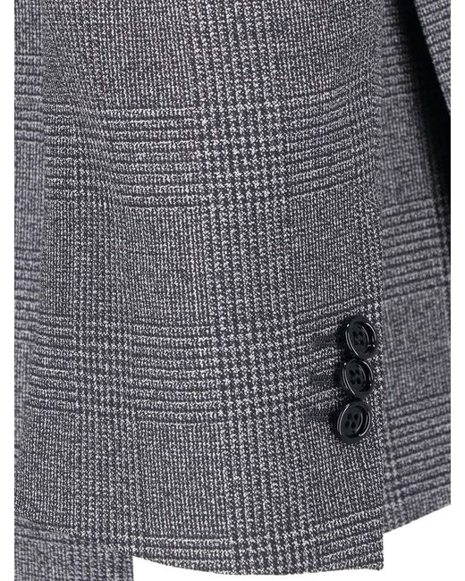 Lardini Gray Double-Breasted Virgin Wool Blazer for men