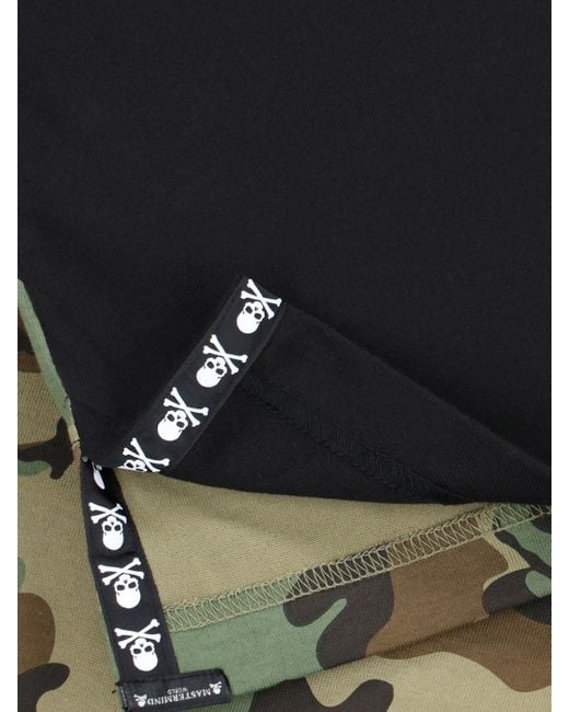MASTERMIND WORLD Black Back Camouflage T-shirt for men