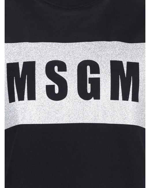 MSGM Black Logo T-shirt