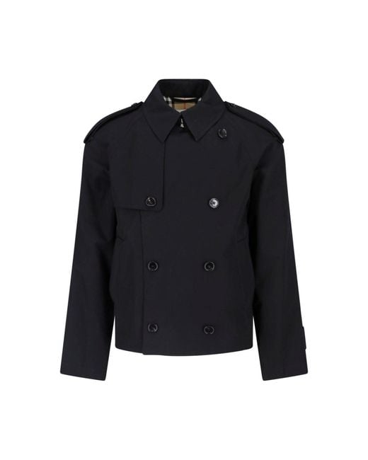 Burberry Blue Cropped Trench "Leadenham" for men