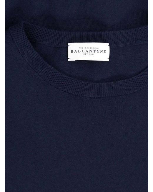 Ballantyne Blue Cotton Sweater for men