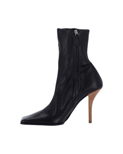 Alaïa Black Pointed-Toe Stiletto Ankle Boots