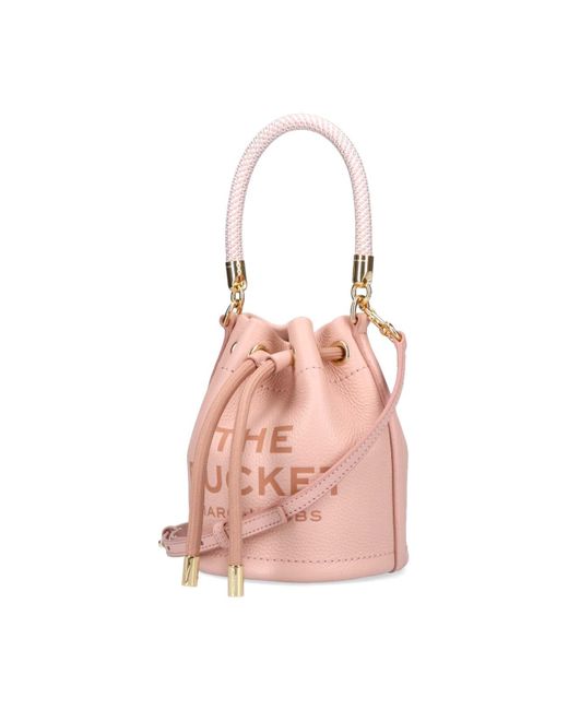Marc Jacobs Pink 'the Leather Bucket' Micro Handbag
