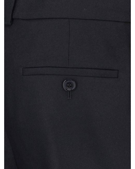 Saint Laurent Blue Cashmere Flared Pants