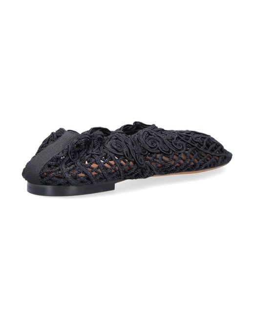 Odissi Black Ballet Flats "Iris"