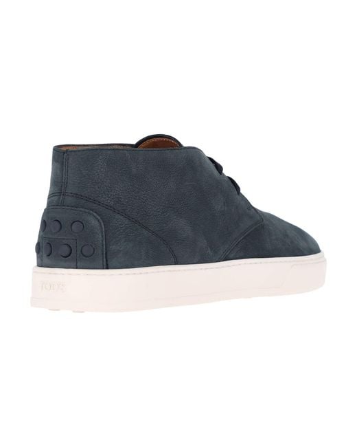 Tod's Blue Suede Sneakers for men