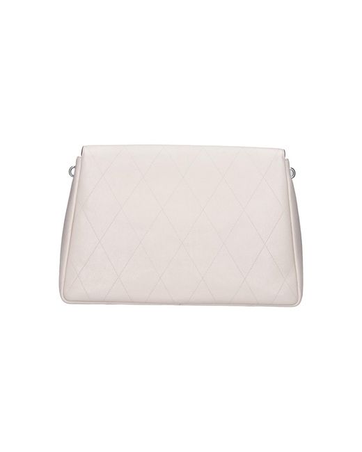 Tory Burch White 100% Cow Leather Shoulder Bag For