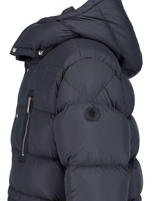 Moncler Blue 'bauges' Short Down Jacket for men