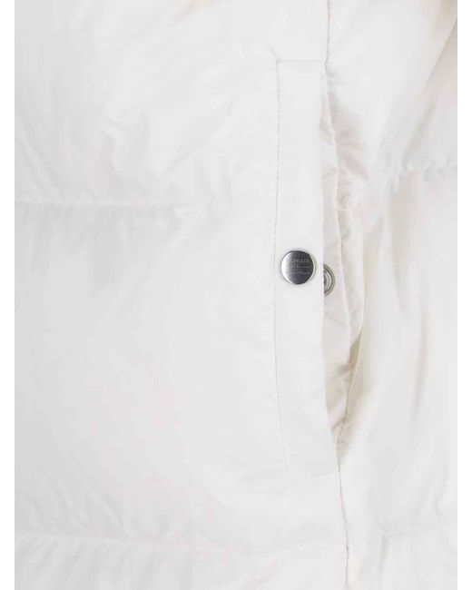 Moncler White Hooded Down Jacket "Cyclopic"