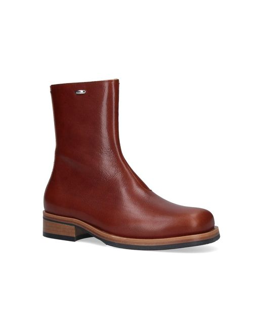 Our Legacy Red 'Camion' Ankle Boots