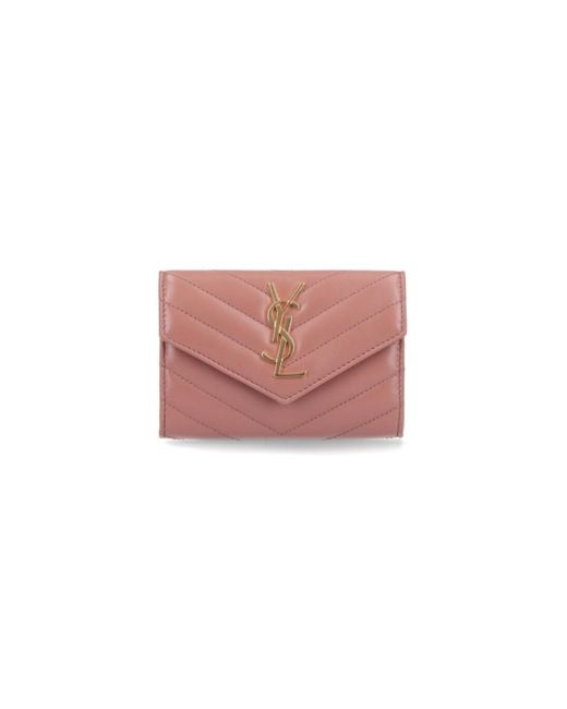 Saint Laurent Pink "Cassandre" Wallet