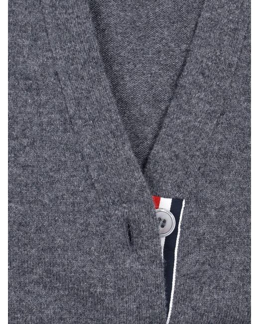 Thom Browne Blue Cardigan "4-Bar"