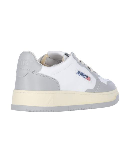 Autry White Low-Top Sneakers With Light Overlays for men