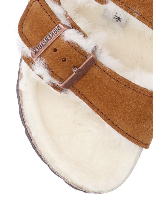 Birkenstock White Suede Leather Sandals