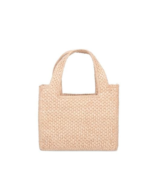 Loewe White Mini Logo Tote Bag