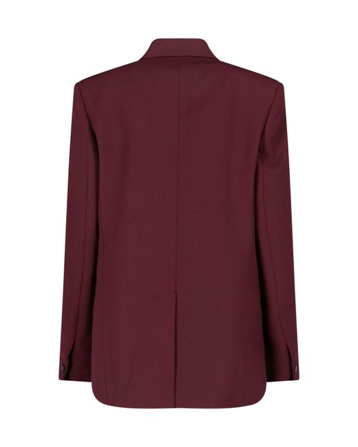 Frankie Shop Purple 'Monterey' Double-Breasted Blazer