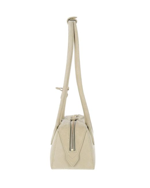 Alaïa White Medium Shoulder Bag "Le Teckel"