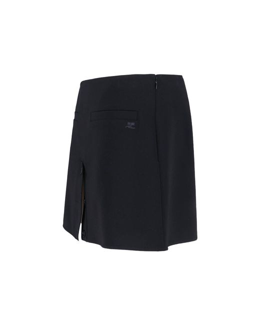 Courreges Blue Logo Mini Skirt