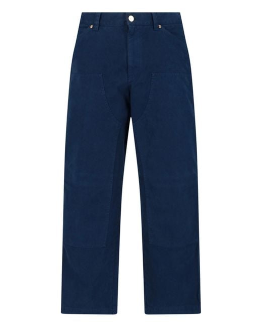 Versace Blue Carpenter Pants for men