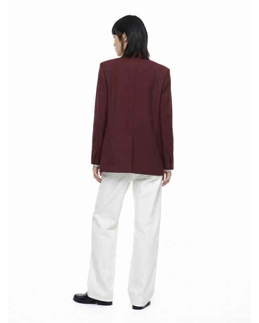 Frankie Shop Purple 'Monterey' Double-Breasted Blazer