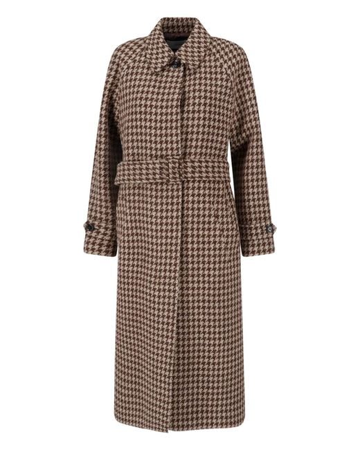 Lardini Brown Wool Blend Coat