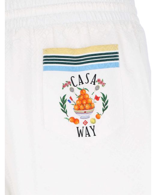 Casablancabrand White 'casa Way' Shorts for men