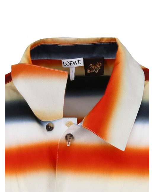 Loewe Orange Cotton Poplin Shirt for men
