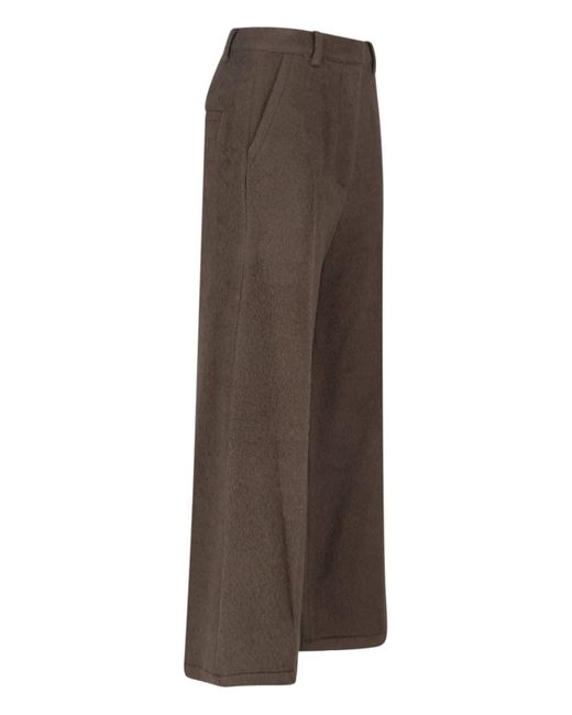 Low Classic Brown Wool And Alpaca Blend Pants