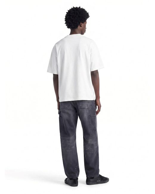 Jil Sander White Crewneck Side Logo Cotton T-Shirt for men