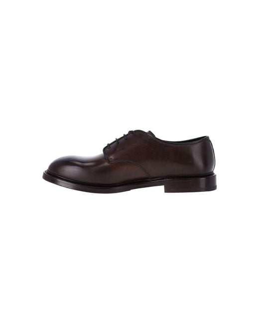Premiata Brown Leather Derby Shoes for men