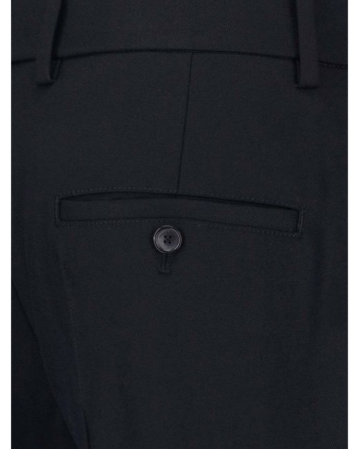 Nili Lotan Blue Tailored Wide-Leg Wool Trousers