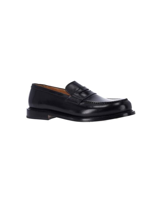 Premiata Black Leather Penny Loafer for men
